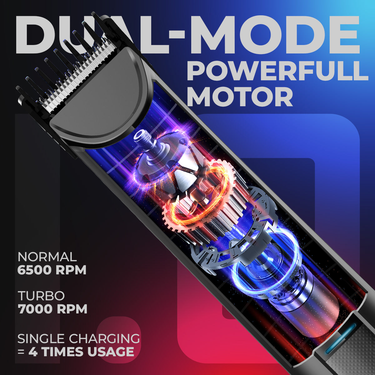Trimfinity 1.0 body and ball trimmer dual mode powerfull motor - trimfinity